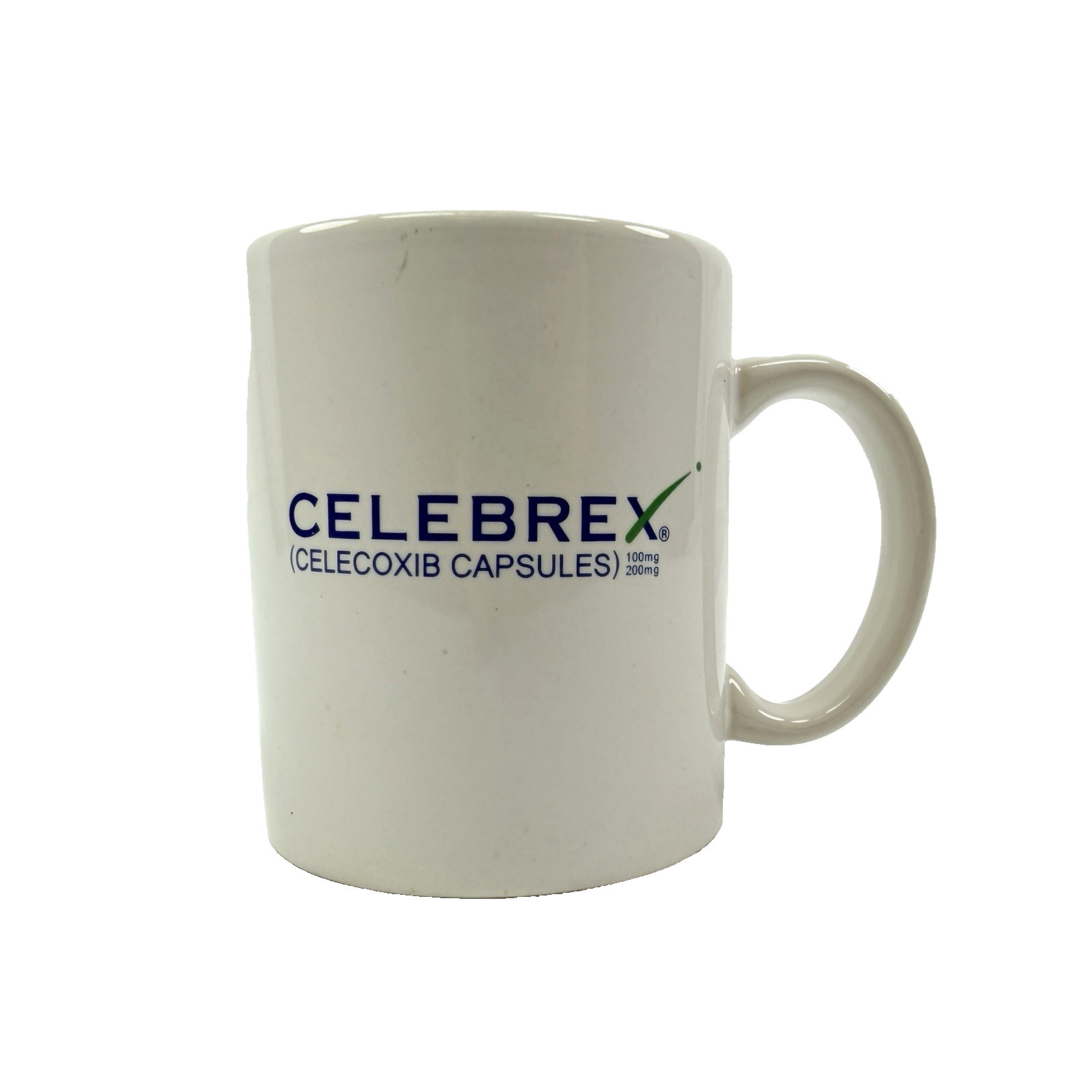Lot of 2 CELEBREX Mugs Drug Rep Pharmacy Doctor Pain Pfizer Coffee Cup