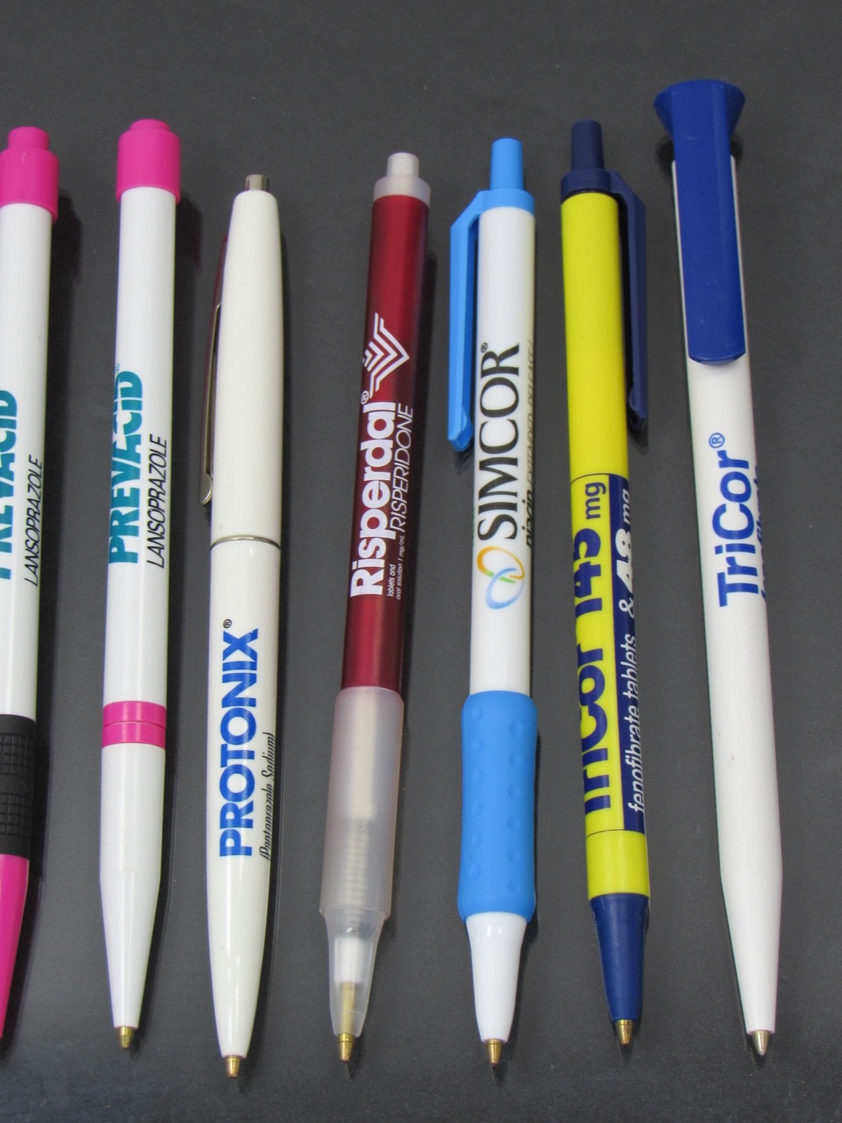 Drug Rep Lot 10 PENS Pharmaceutical Promo Actonel Risperdal Prevacid Protonix ++