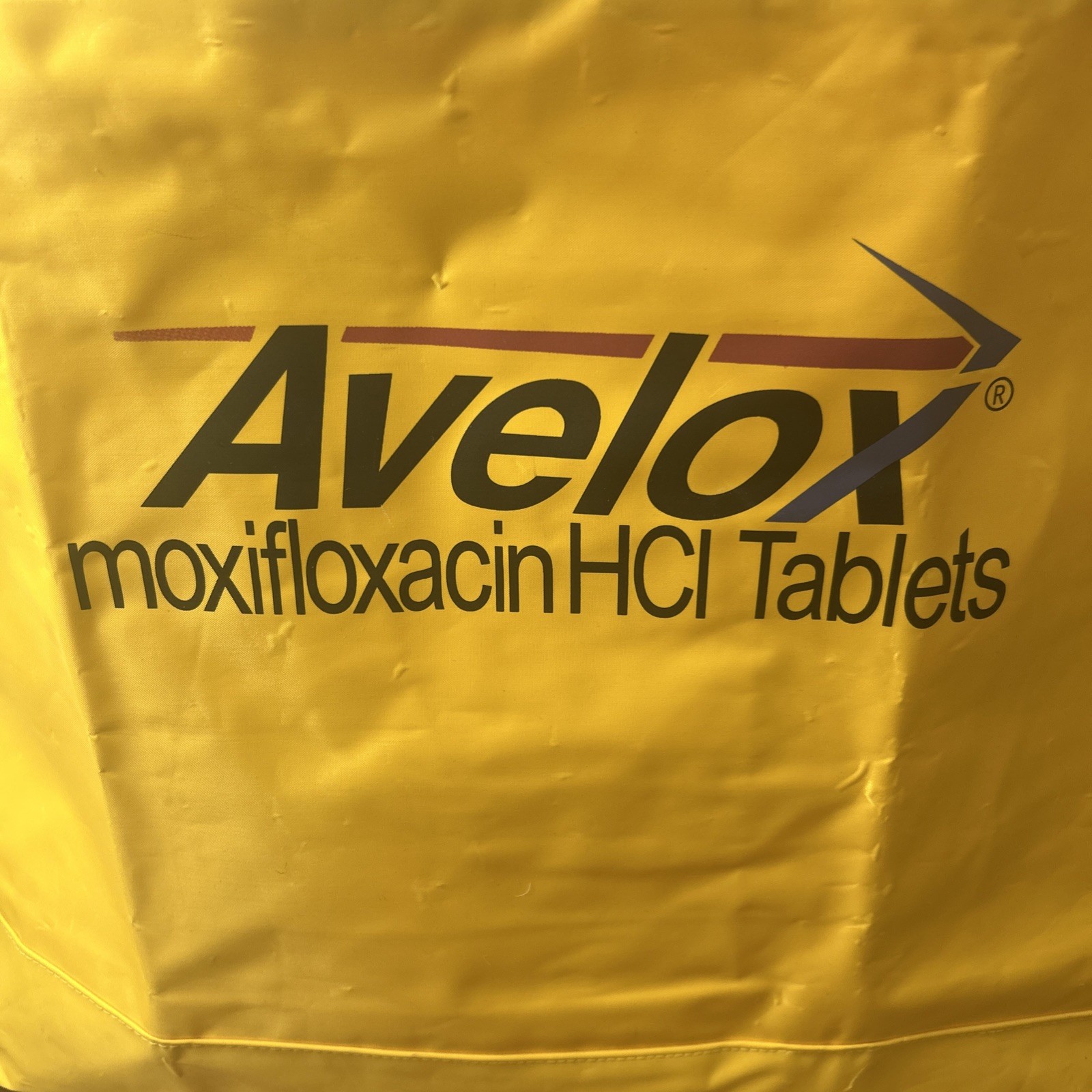 XL Tote Bag 25″ x 16″ Avelox Drug Rep Pharmaceutical Waterproof Vinyl Zip