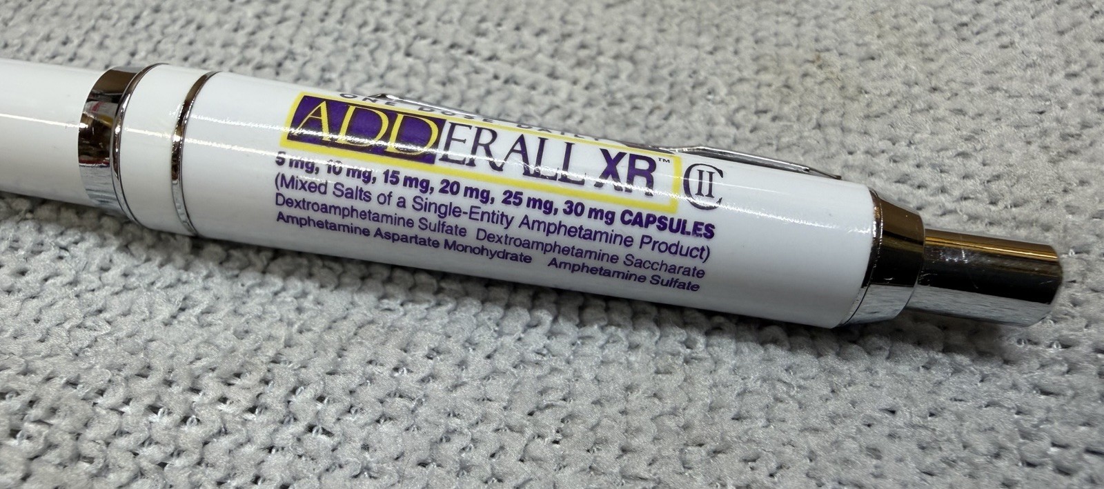 Adderall XR Pen Pharmacy Rx Drugs Rep Promotional Pen Not Working RARE Design