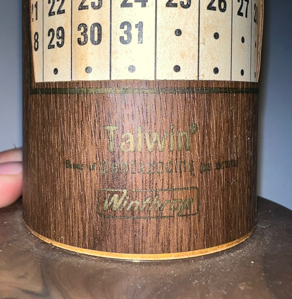 Vintage Talwin Pentazocine Discontinued Drug Advertising Calendar Pencil Holder