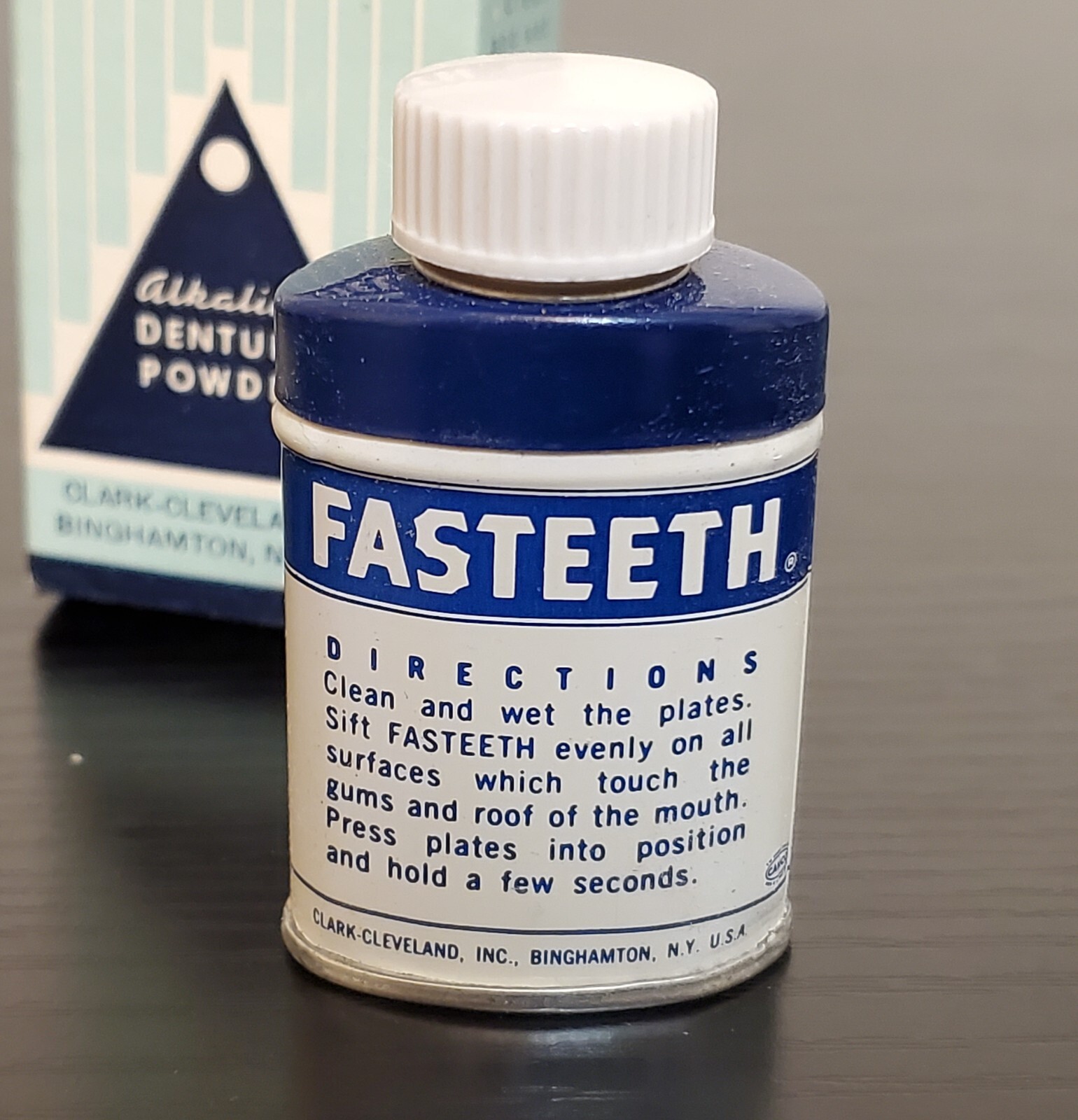 Vintage Fasteeth Denture Alkaline Adhesive Powder – New Old Stock