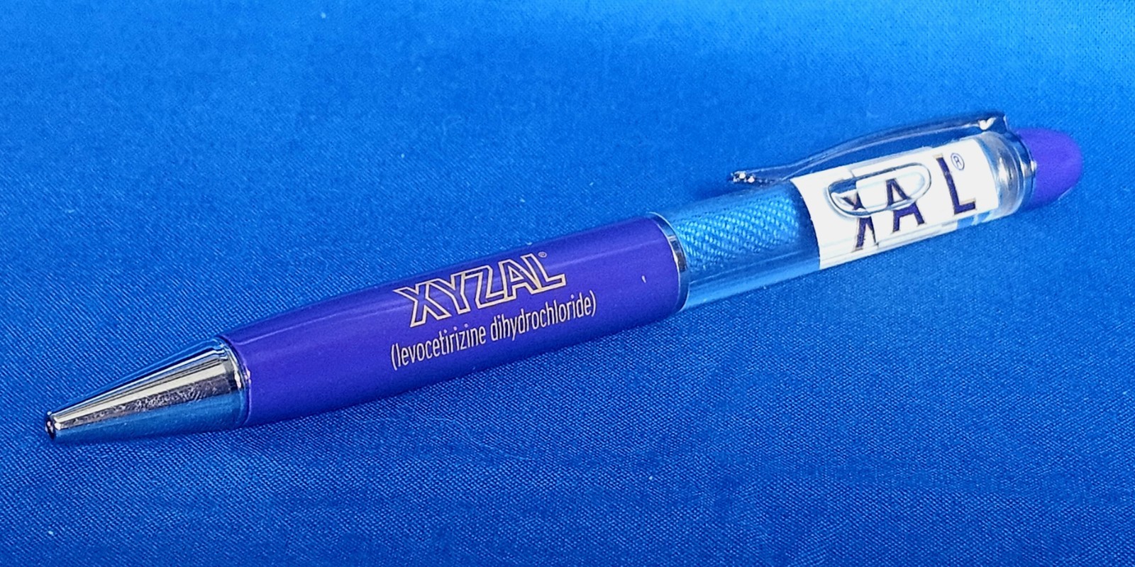 XYZAL Drug Rep Ink PENS Light Up Floating Letters Collectible Pharmaceutical New