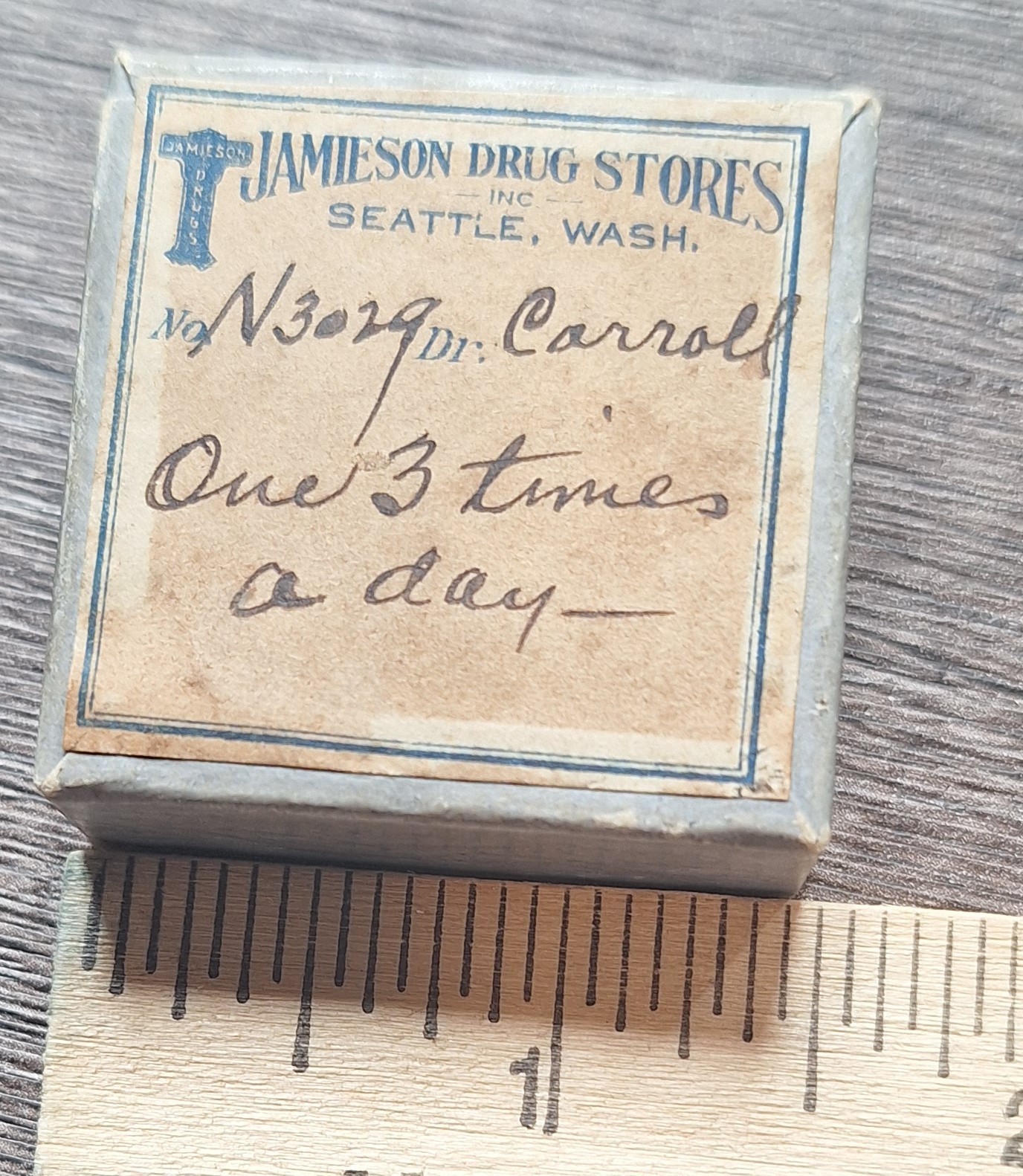 Vtg Pharmacy Prescription Drug Box Jamieson Drug Seattle Washington