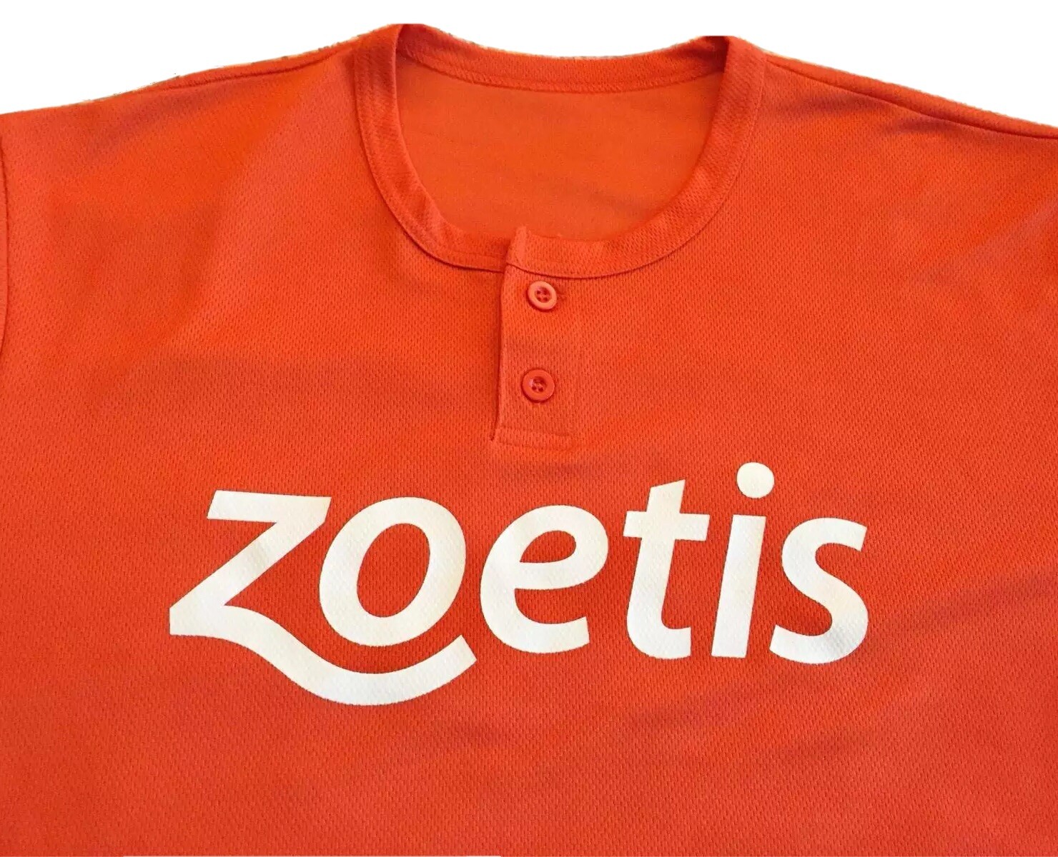 ZOETIS Collectible Orange Sports Shirt – Size Extra Large [XL] Short Sleeve