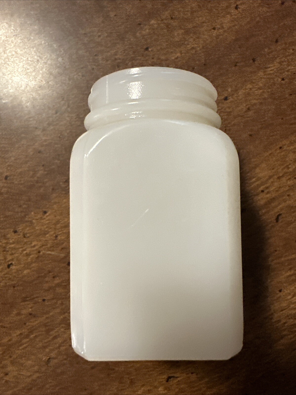 Vintage 1940’s White Milk Glass USA Square 3″ Tall Old Ointment Medicine Jar#260