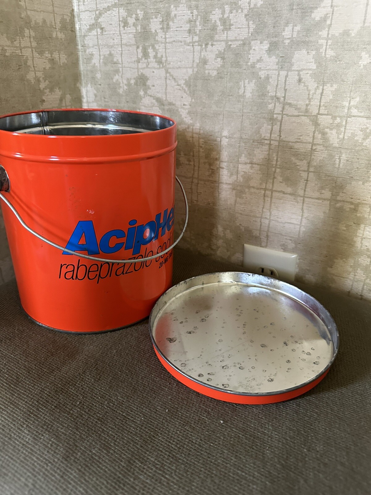 Rare Vintage Aciphex Drug Rep Advertising Tin 7.25” Tall