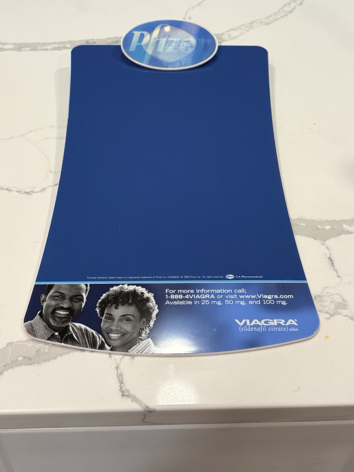 Pfizer VIAGRA/Detrol LA Pharmaceutical Drug Rep Advertising 2-Sided Clipboard