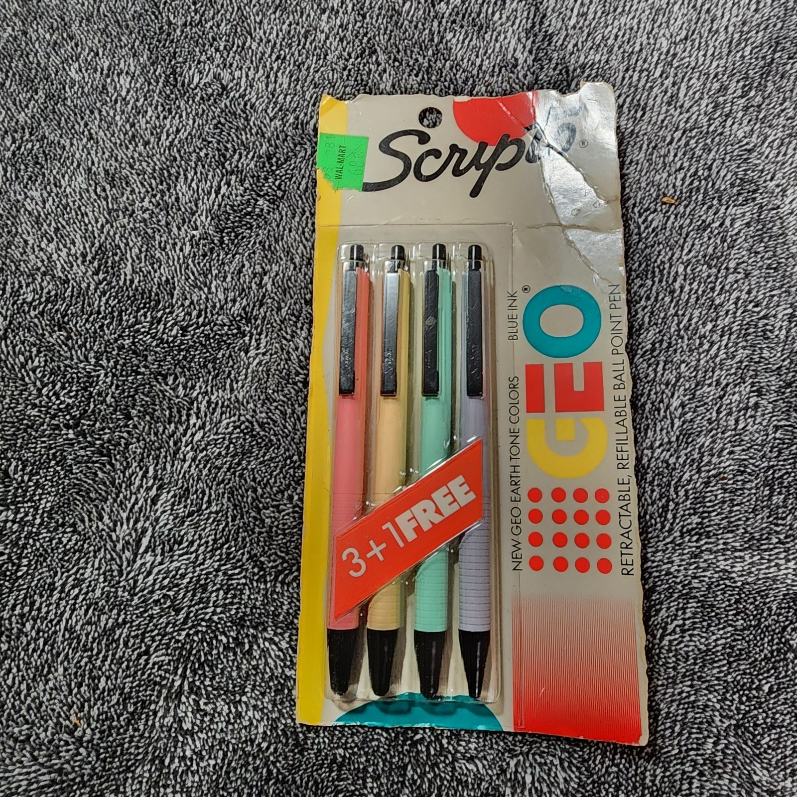 Vintage Scripto Geo blue ink pens b2