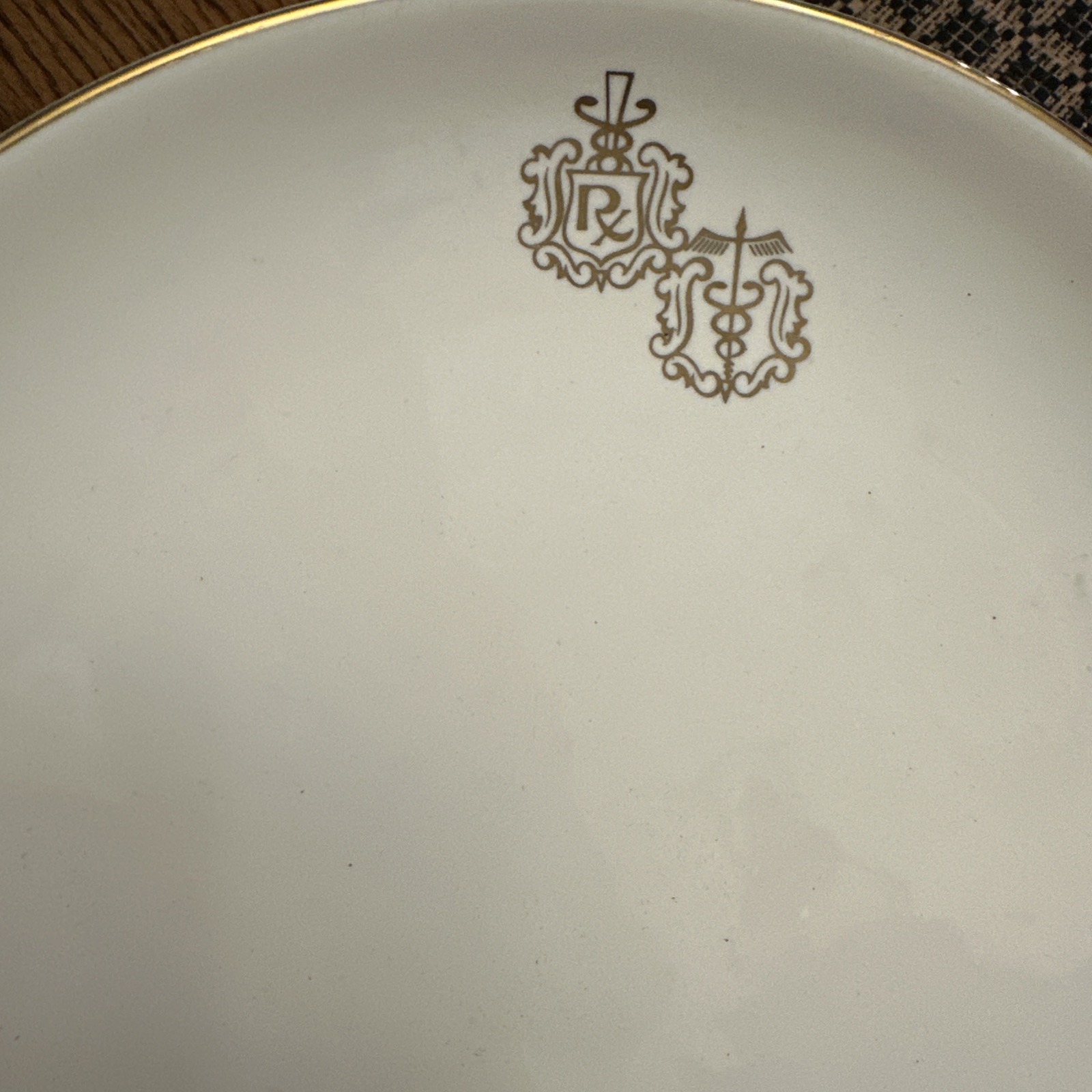 Vintage Pharmacy Rx Apothecary Porcelain Plate By Owens-Illinois