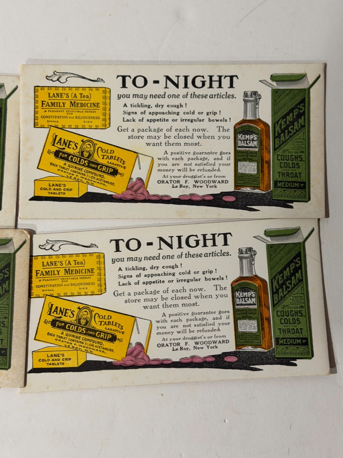 Old Blotter Kemp’s Balsam Lane’s Family Medicine Orator Woodward Le Roy NY (4)