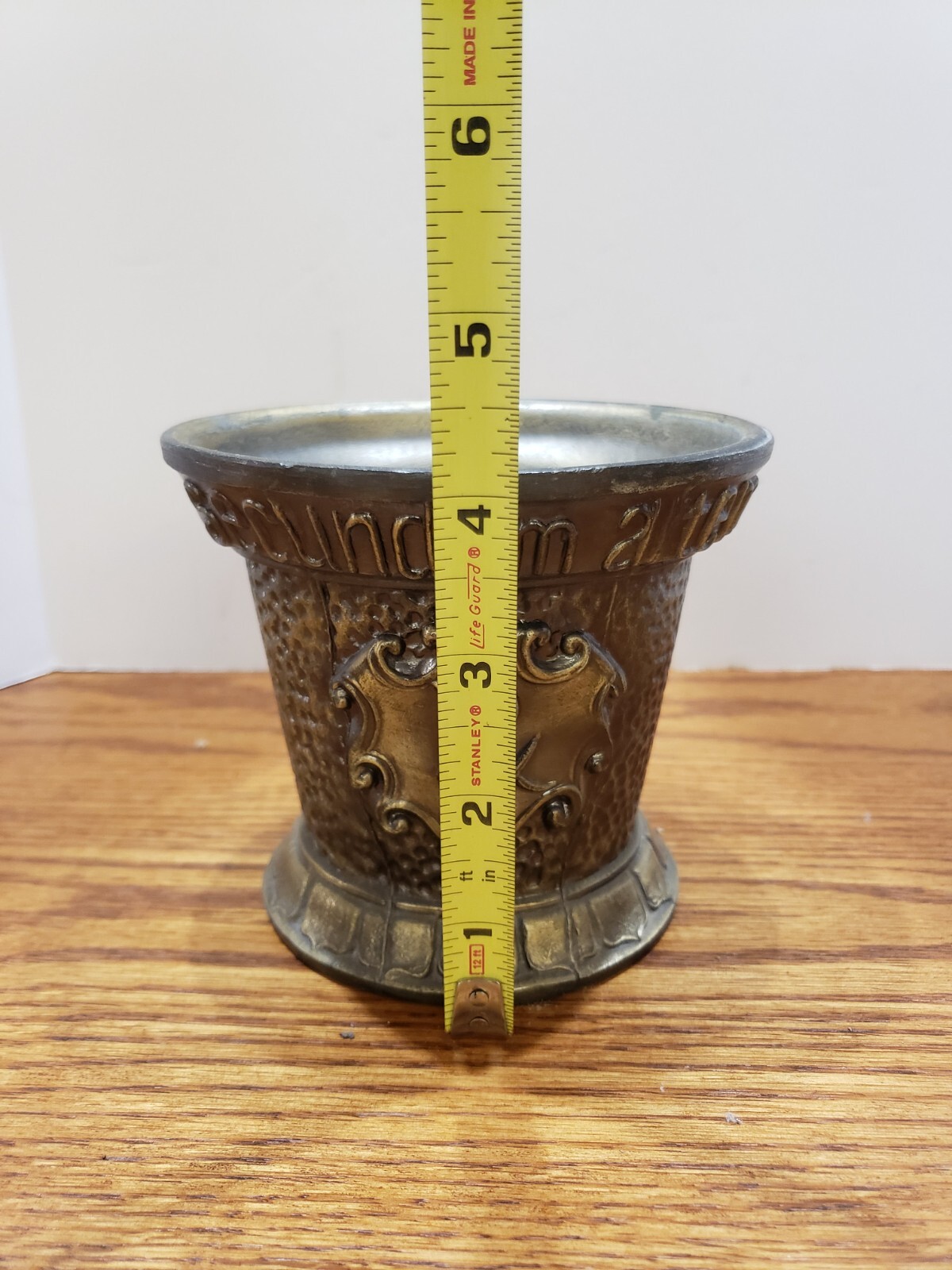 vintage 1963 Schering metal Mortar and Pestle 1st Edition Secundum Artem