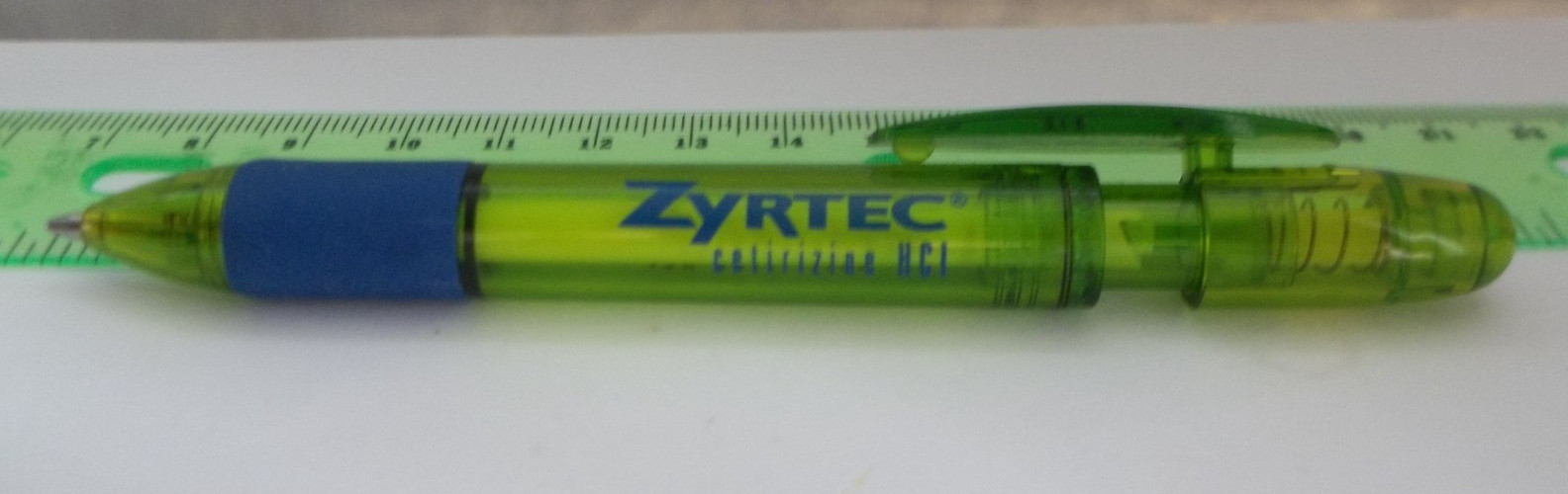 ZYRTEC Promotional Pen Plastic Medium Weight Pharma Advertising-Pen Writes