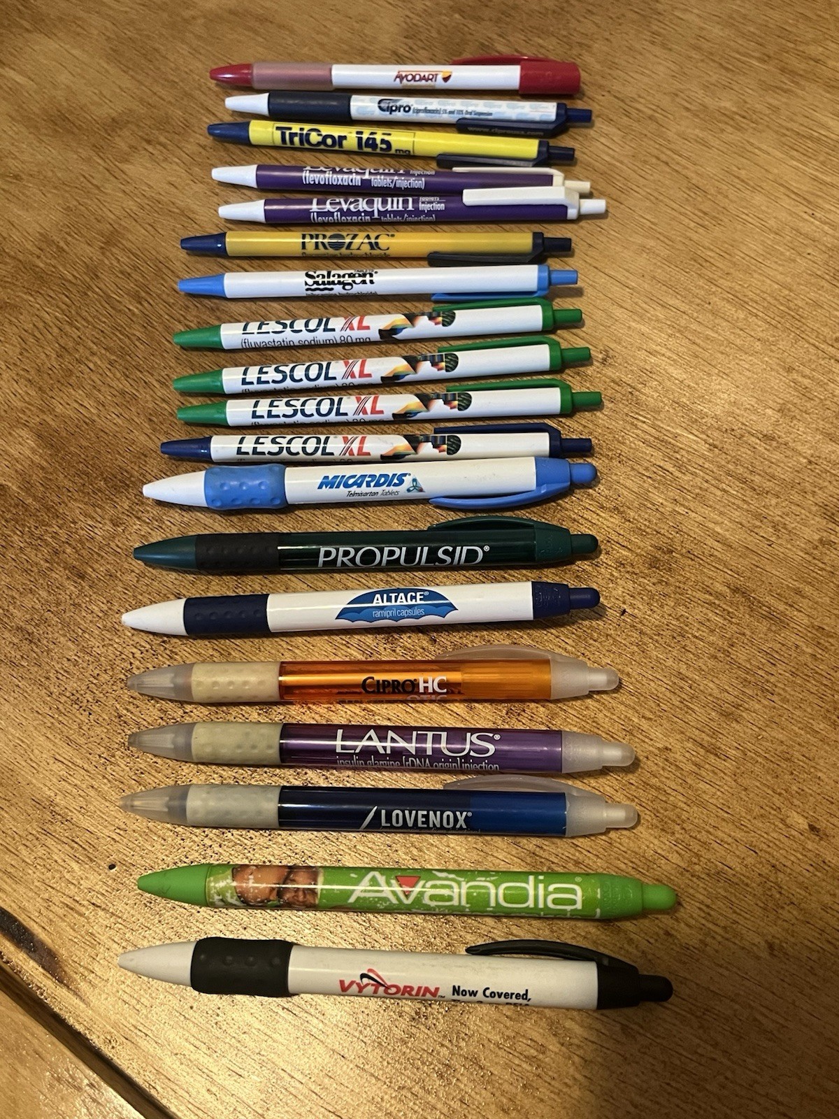 Pharmaceutical Advertising Drug Rep Bic Pen Lot Of 19 – Works