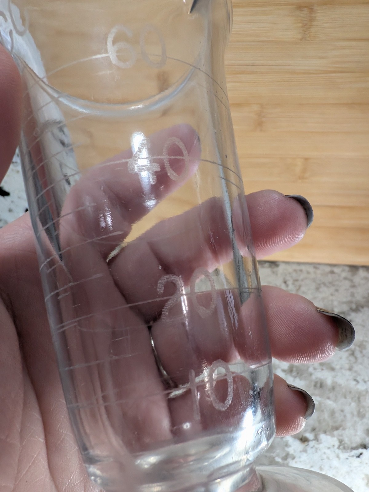 Apothecary Conical Footed Glass Measuring Beaker Spout Vintage 4oz 5.25 Pharmacy