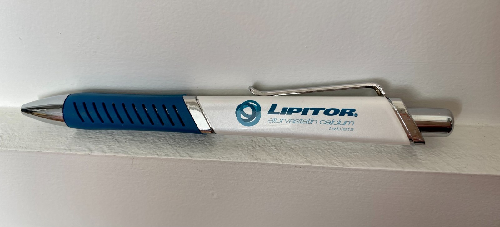 Vintage Lipitor Caduet Heavy Metal Promo Pharmaceutical Drug Rep Click Pen NEW