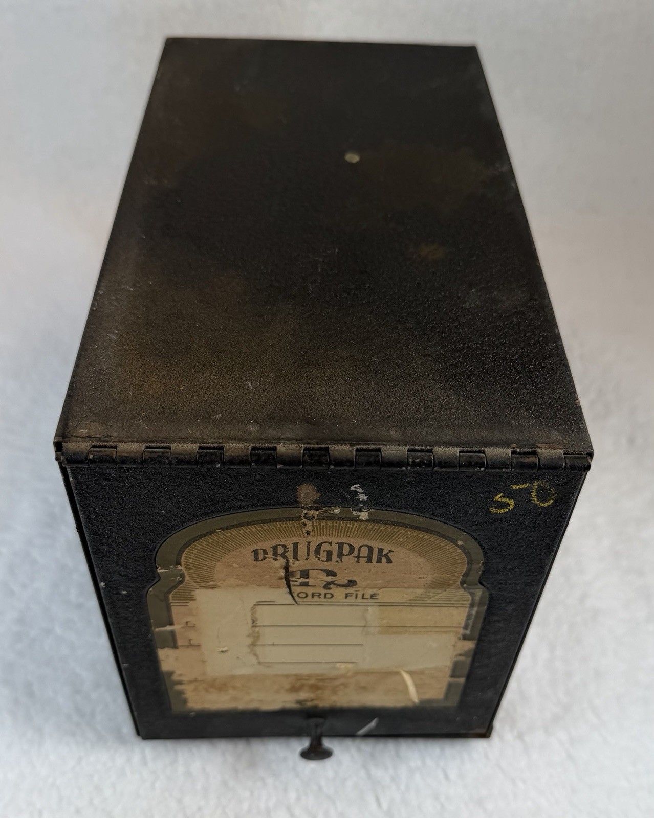 Vintage Pharmacy Prescription Record File Boxes Metal Apothecary Drugpak RX