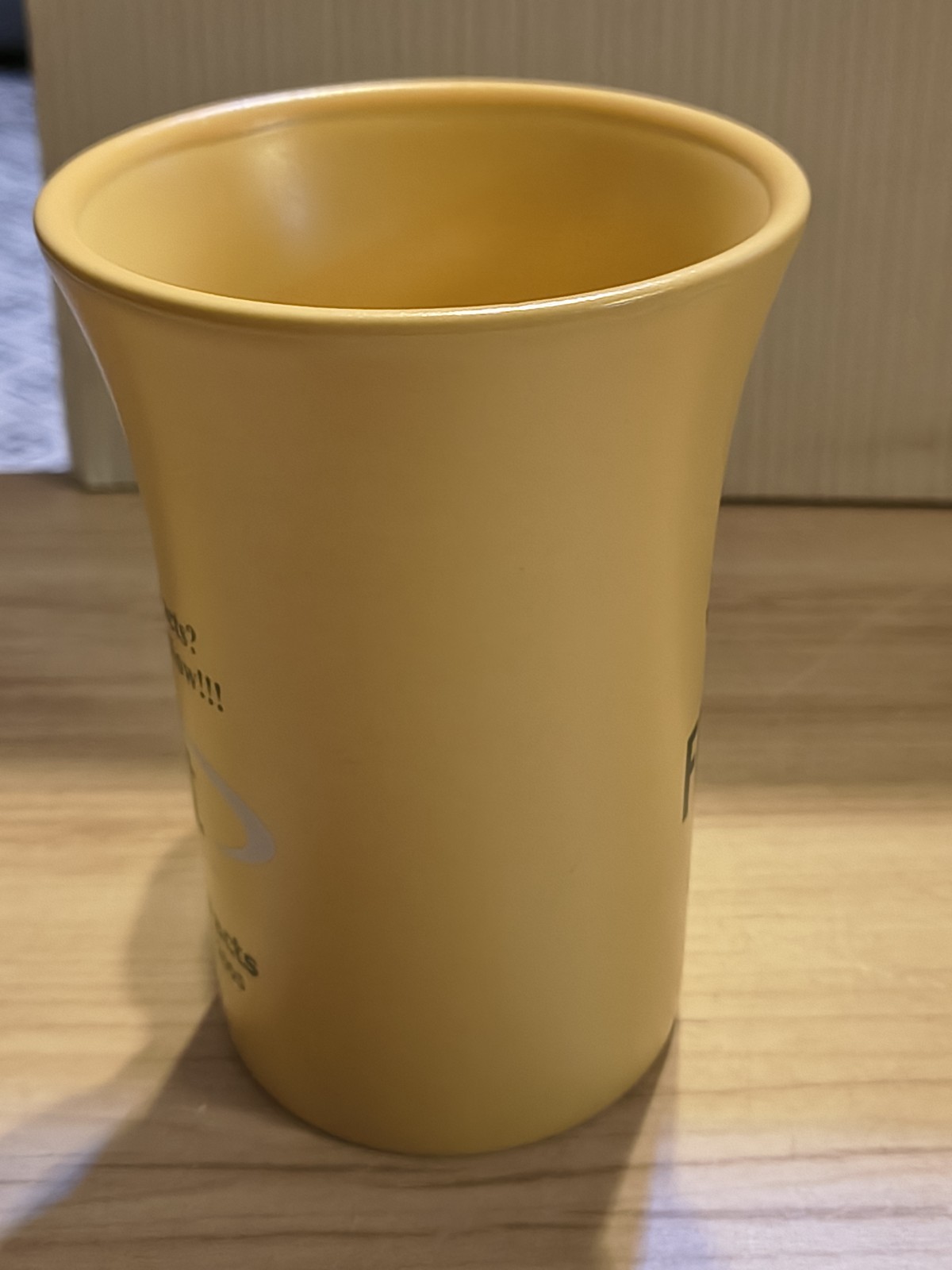 Fleet Laboratory Advertising Mug Coffee Cup Yellow 2005 Drug Facts