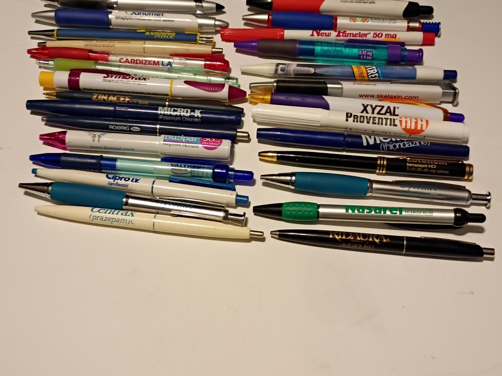 Pharmaceutical Pens Drug Rep Lot of 36 Symbyax, Lodine, Centrax, Claritin & More