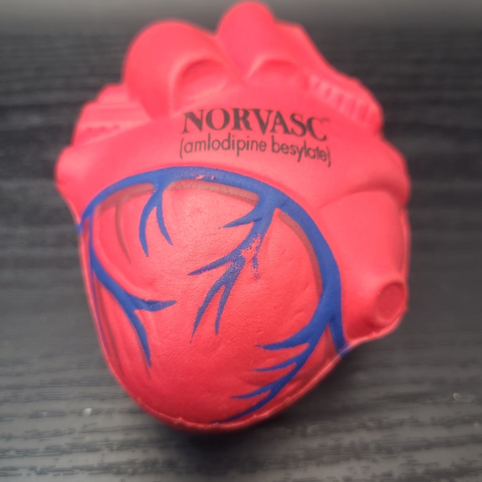 Pharmaceutical Norvasc Amlodipine Besylate Heart Stress Ball Collectible