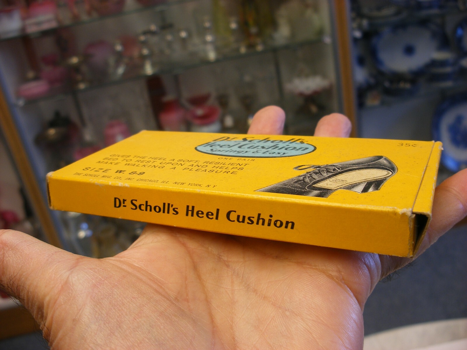 Antique Vtg Medical Dental Pharmacy – Dr. Scholl’s Heel Cushion – Empty Box