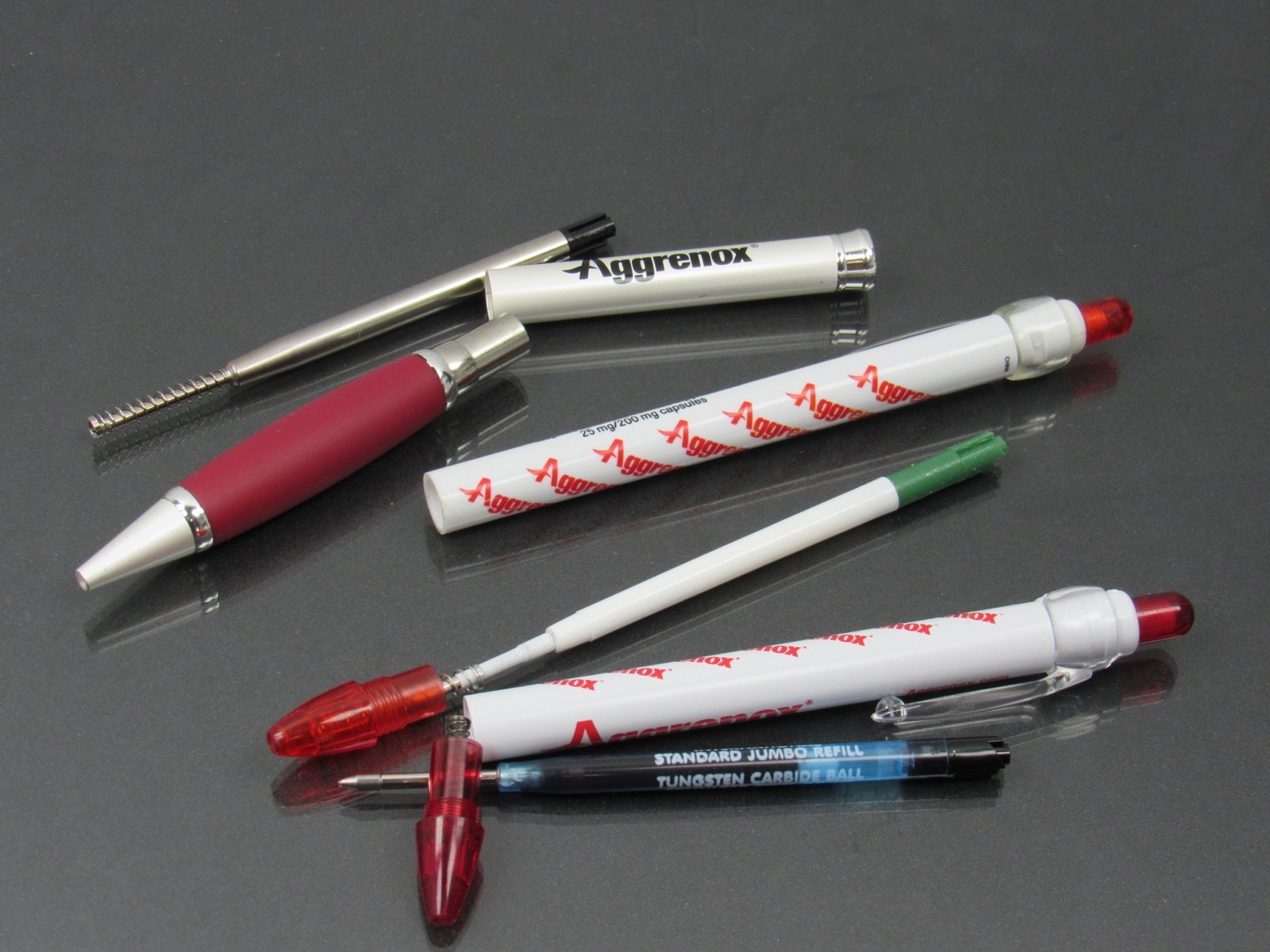 Drug Rep Lot 3 Different Aggrenox PENS Pharmaceutical Advertising Metal Plastic