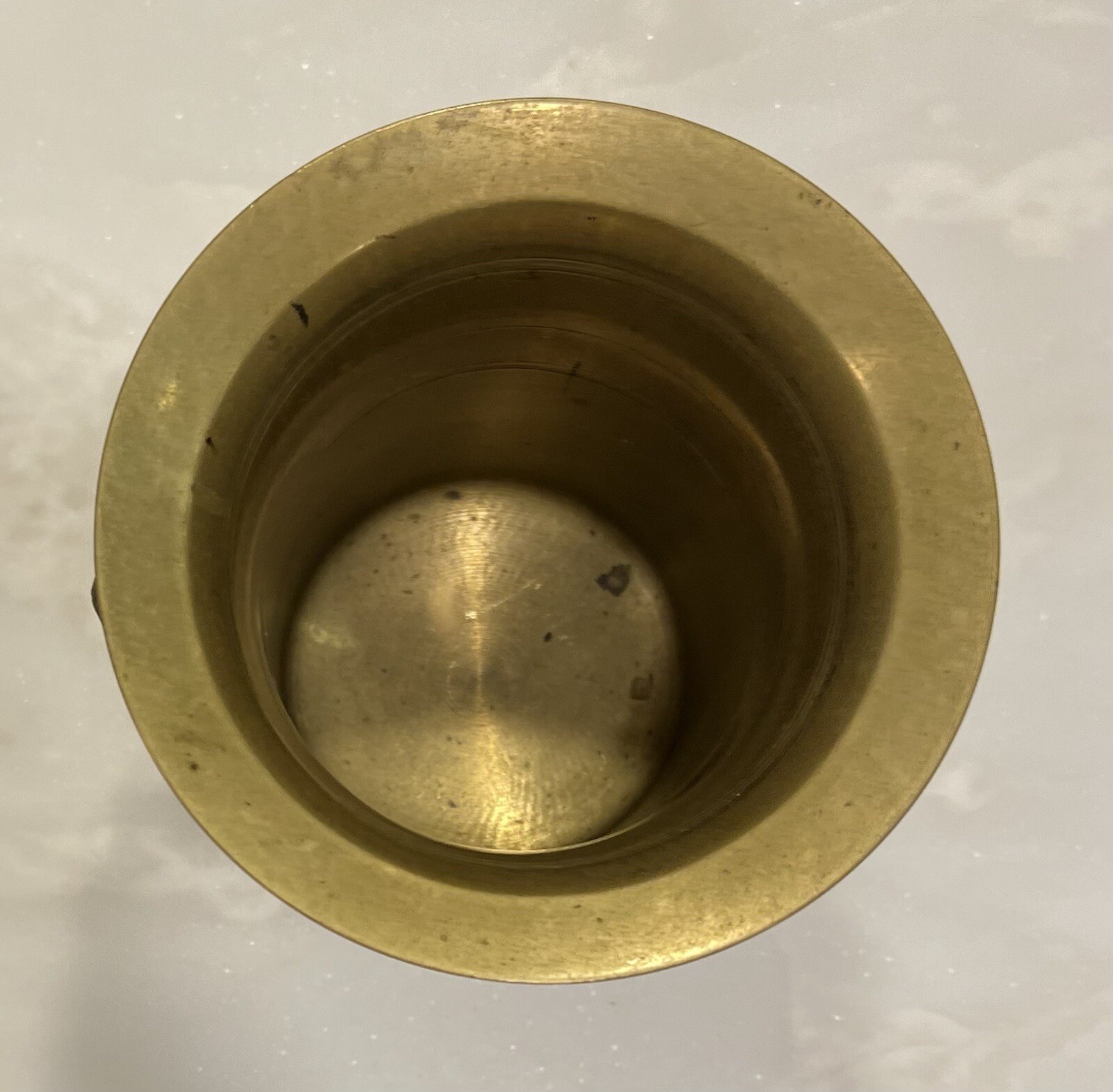 Brass Mortar & Pestle Vintage Rx Apothecary Grinder Pill Crusher Herbs LARGE #4