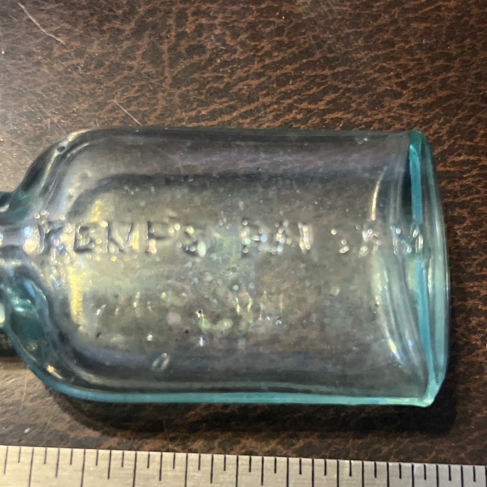 Vintage 1900s Aqua Pharmacy Drug Btl Kemps Balsam