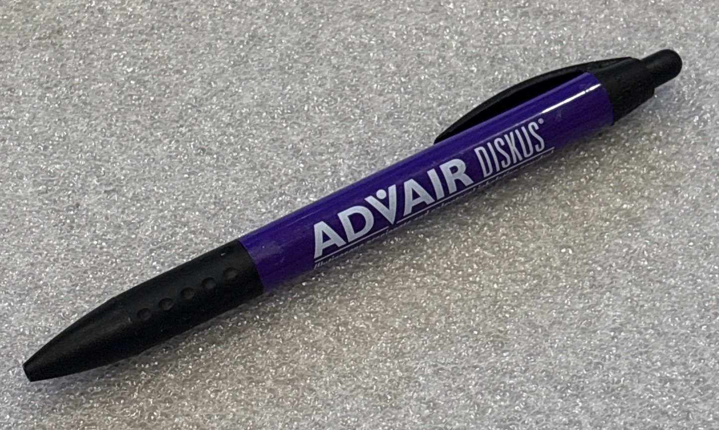 (2) Advair Diskus Pharmaceutical Drug Rep Promo Advertising Pen Works