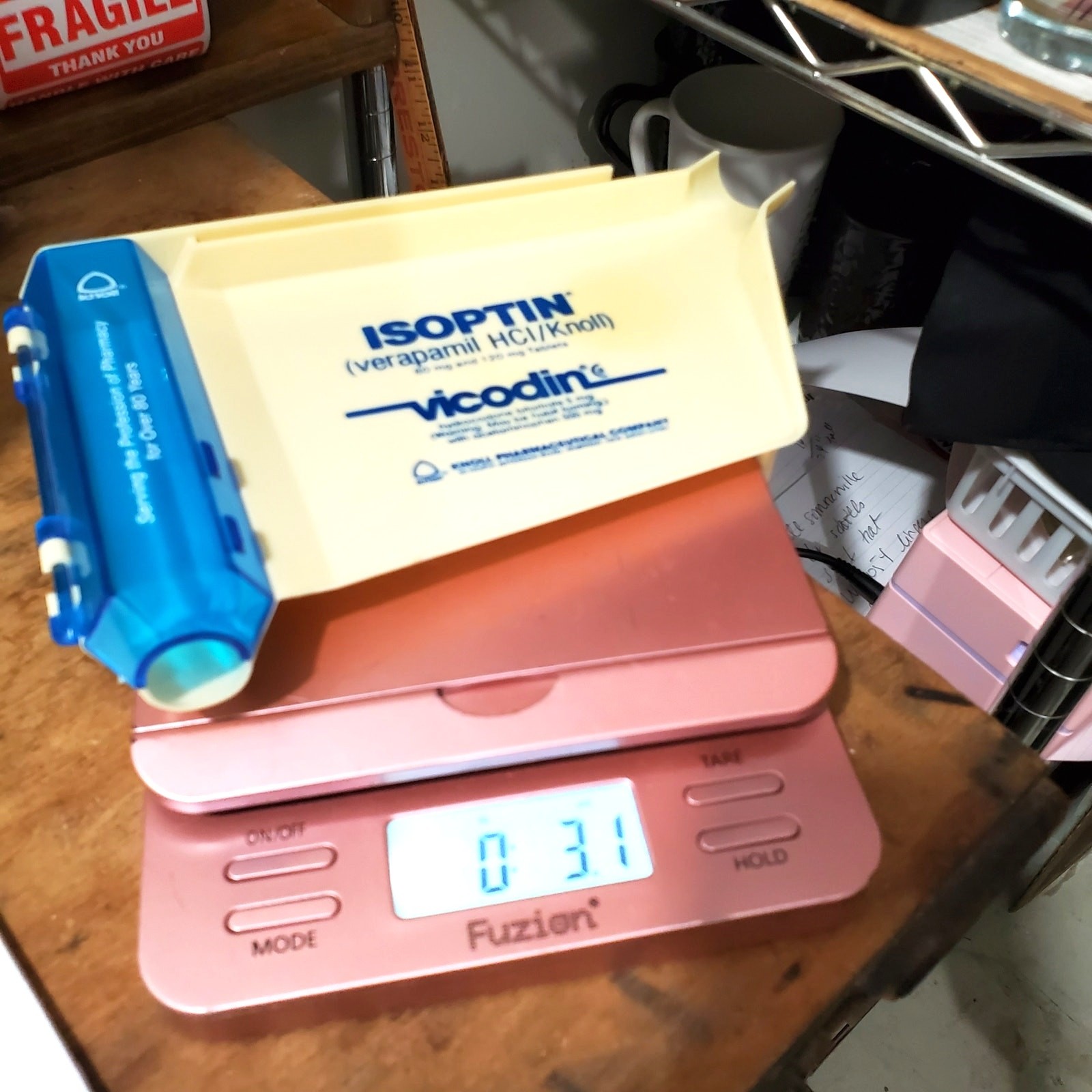 VTG Vicodin Isoptin Plastic Pill Sorter Counting Tray Pharma Promo Knoll Pharm