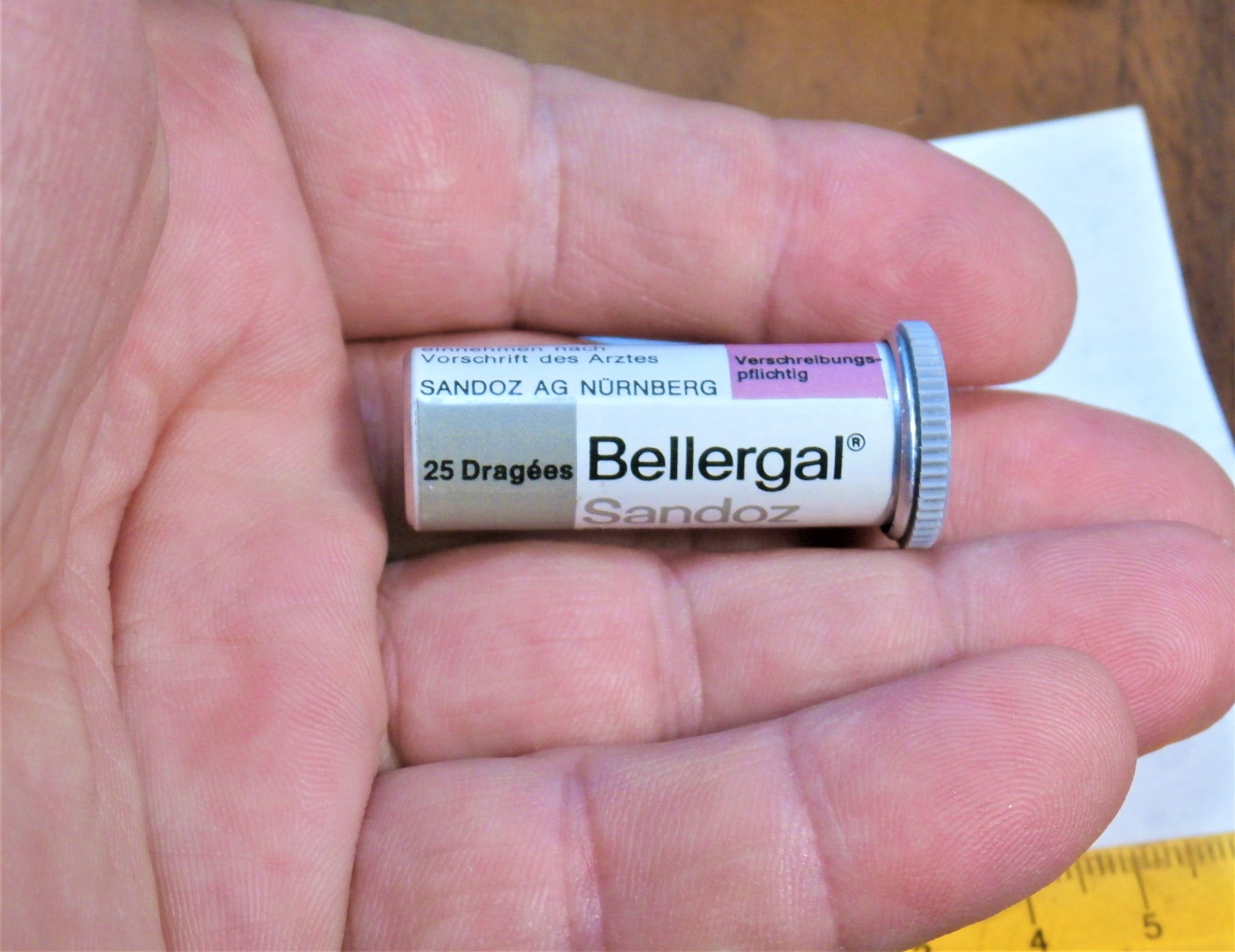 Vtg SANDOZ BELLERGAL barbiturate, pharmacy Swiss pharmacy Swiss