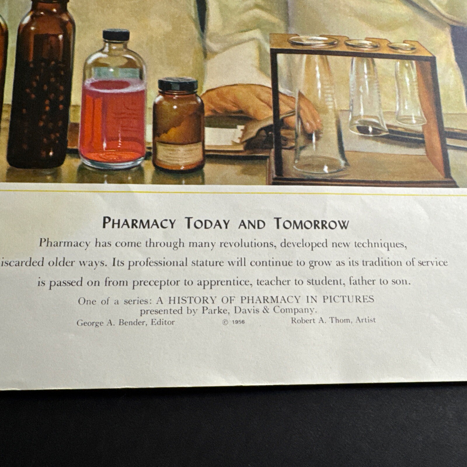 A HISTORY OF PHARMACY IN PICTURES 1954 PRINT Great Gift For Doctor 22″×18″