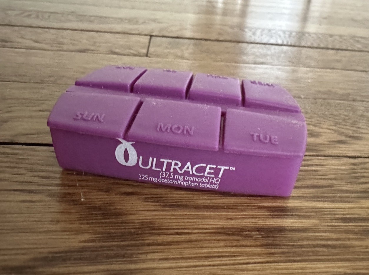 Vintage Ultracet Weekly Pill Box