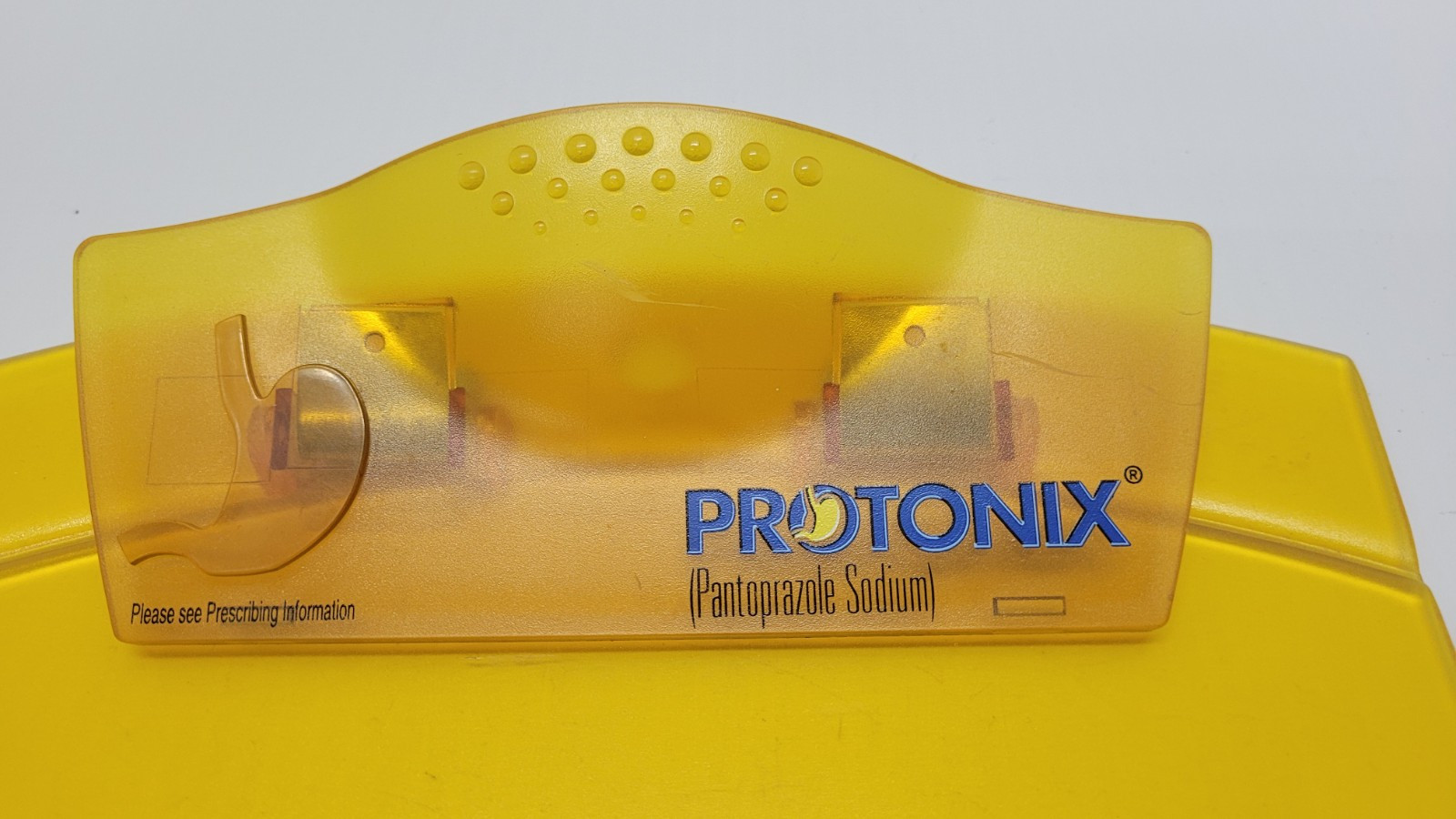 Clear Yellow Plastic Protonix Medical Pharmacy Prescription Clip Board