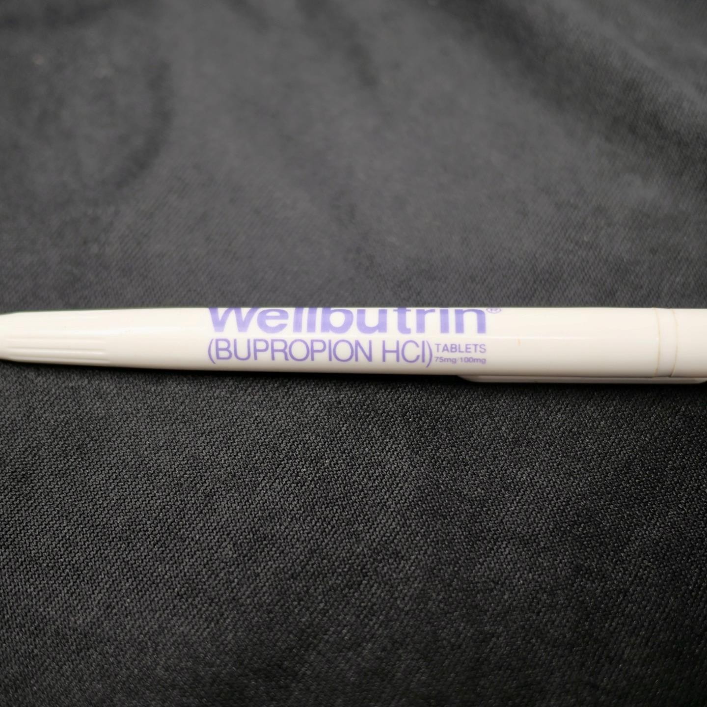 Vintage WELLBUTRI Bupropion Drug Rep Ballpoint Pen Taiwan Non Working