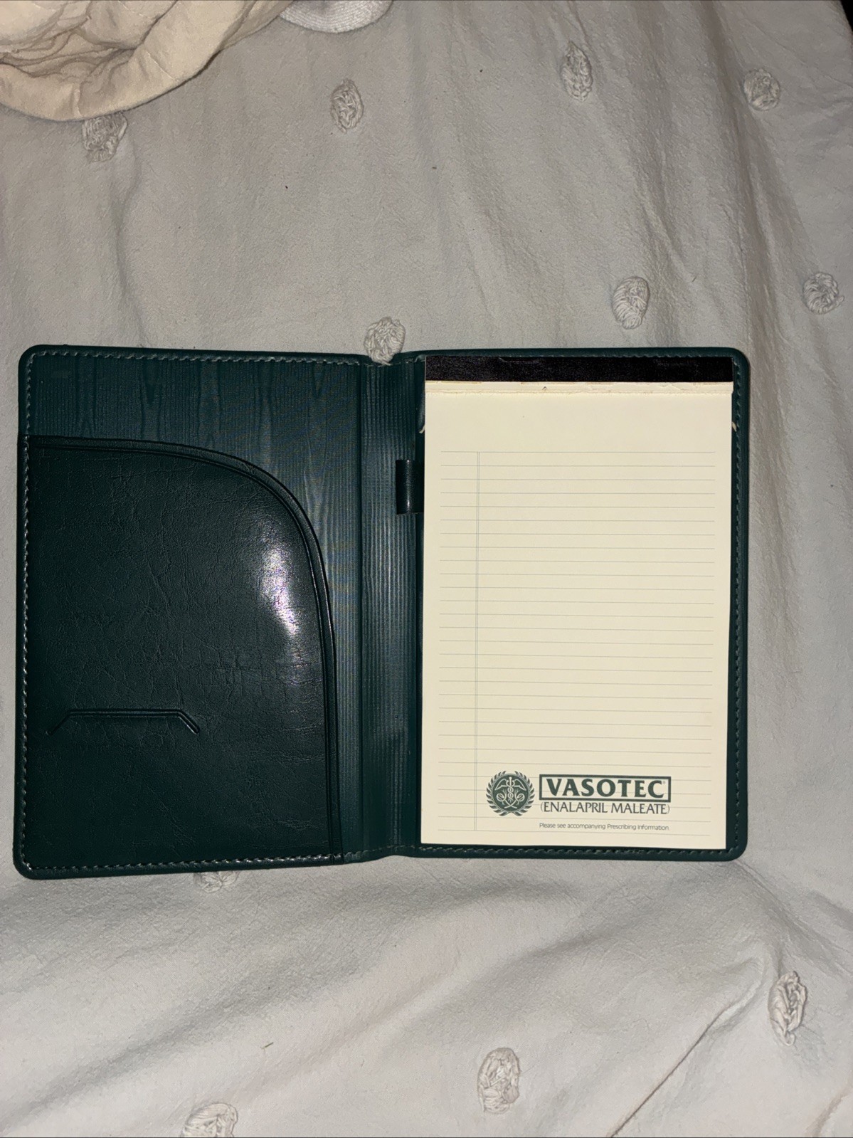 VTG Pharmaceutical VASOTEC (Enalapril Maleate) Advertise Notebook Green Rare