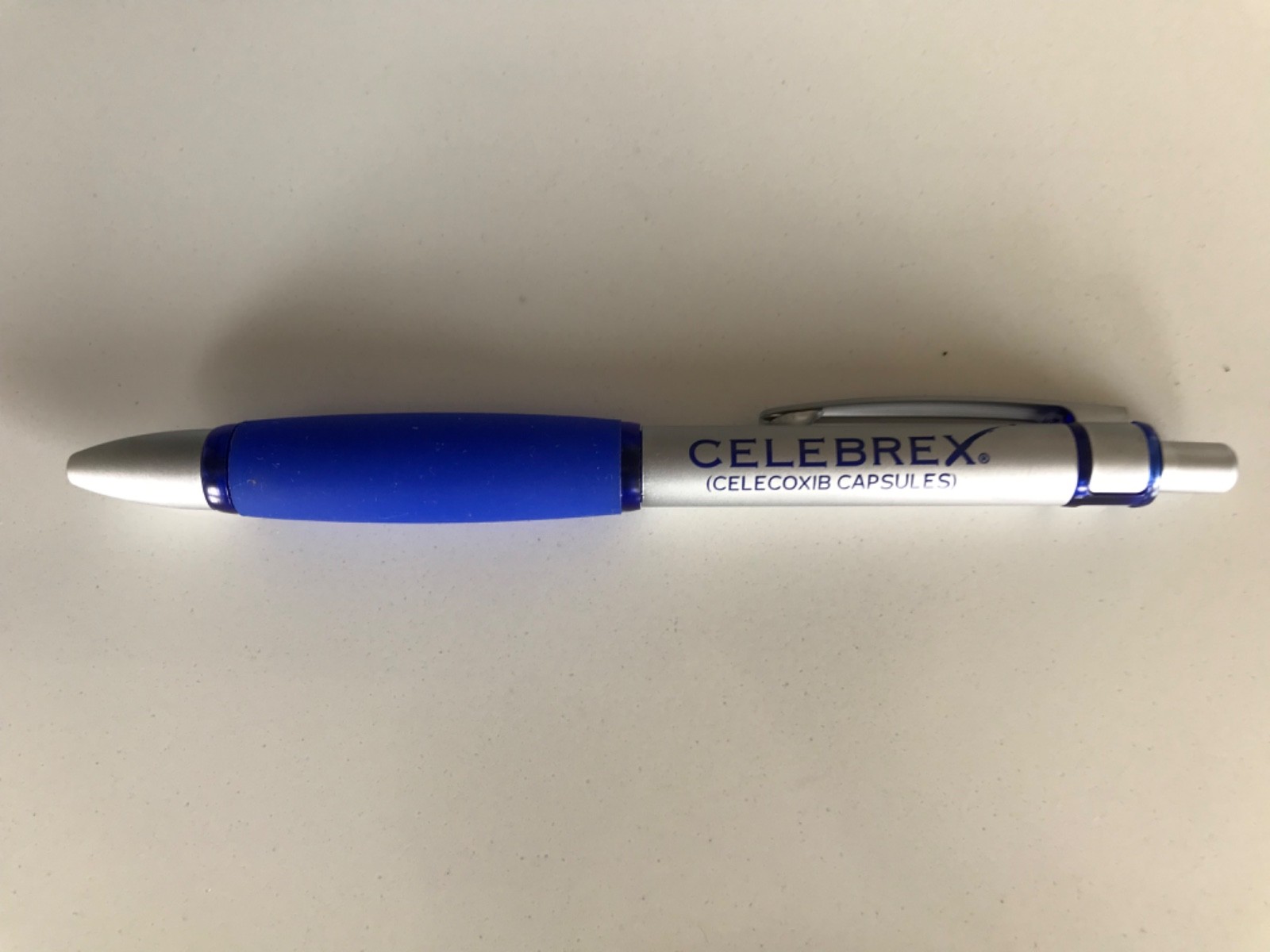 Drug Rep CELEBREX Collectible Metal Pen with Blue Marble Design RARE