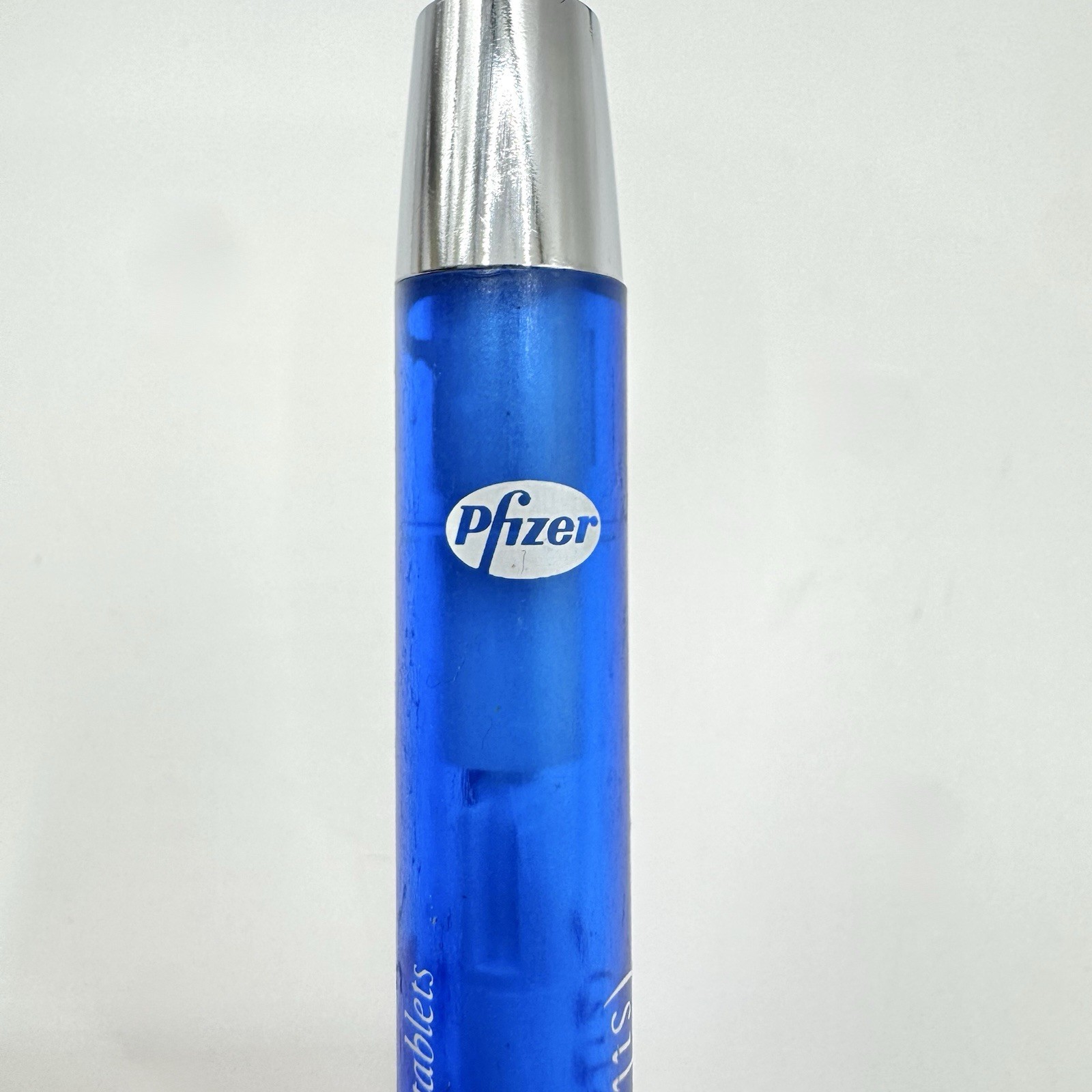 Pfizer Promotional Drug Rep Pens Lot of 2 Blue Drug Rep Advertising