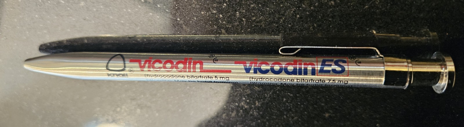 Vicodin ES Hydrocodone Bitartrate 5 / 7.5 mg Pharmaceutical Vtg Promotional Pen