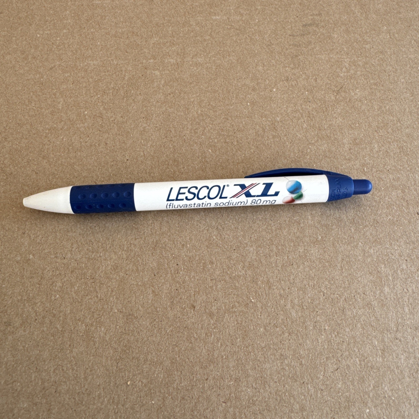 Drug Rep Pen LESCOL XL Pharmaceutical Advertising Collectible USA Vintage