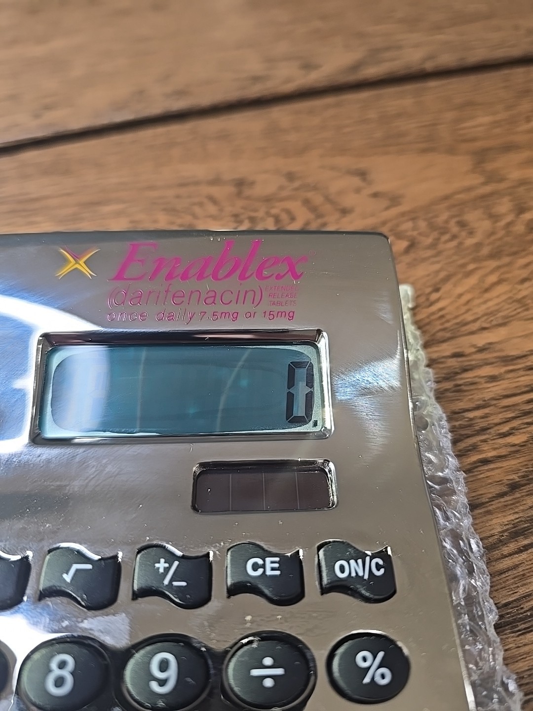 Enablex Calculator Drug Pharmaceutical Advertising Promotional Works