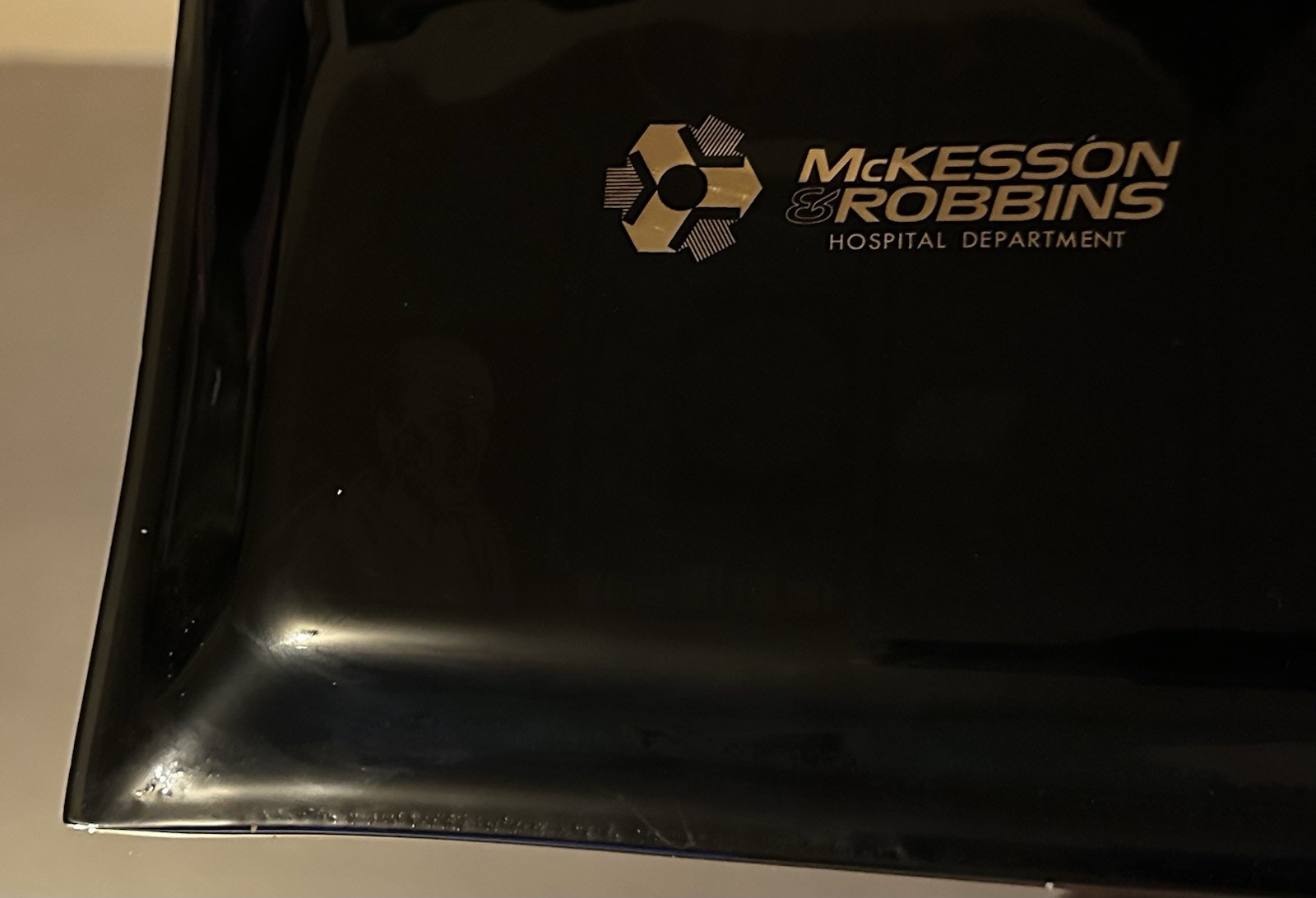 Vintage Medical Glass Tray Advertising McKesson Doctor Hospital Supplies