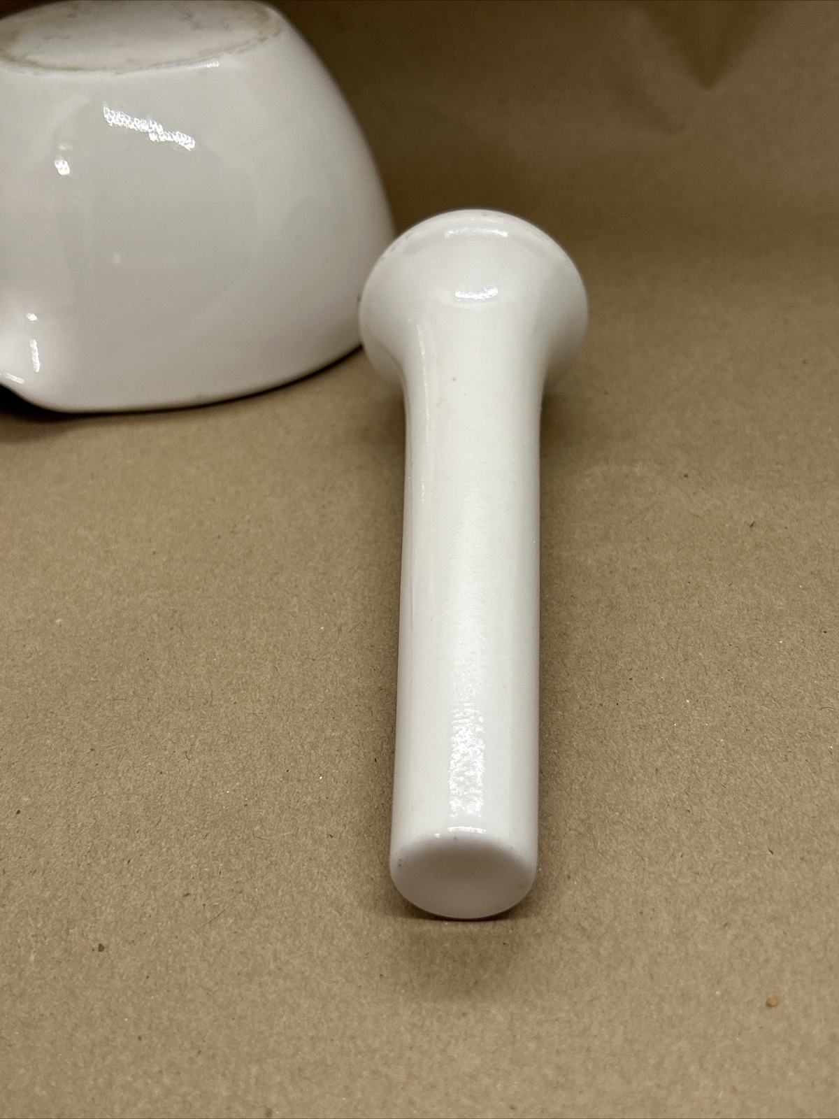 Vintage Antique Apothecary Mortar Pestle COORS USA Ceramic