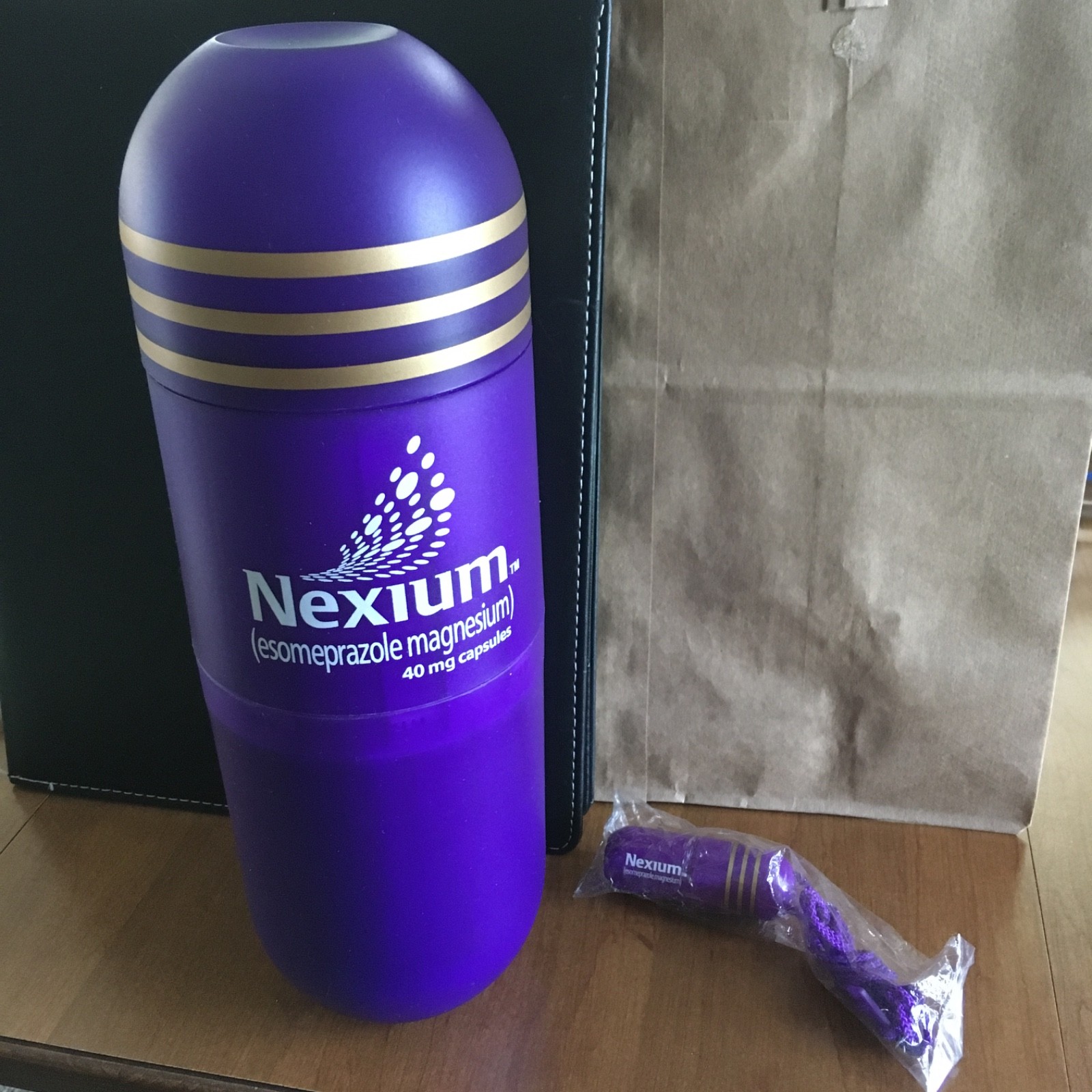 Nexium Very Large Purple Pill Thermos New in Box