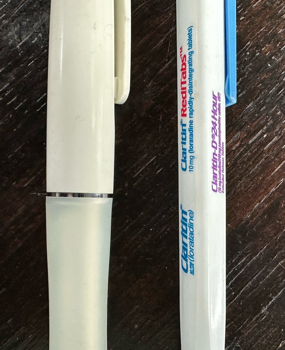 Vintage Claritin Drug Rep Advertising Pens – Lot Of 2