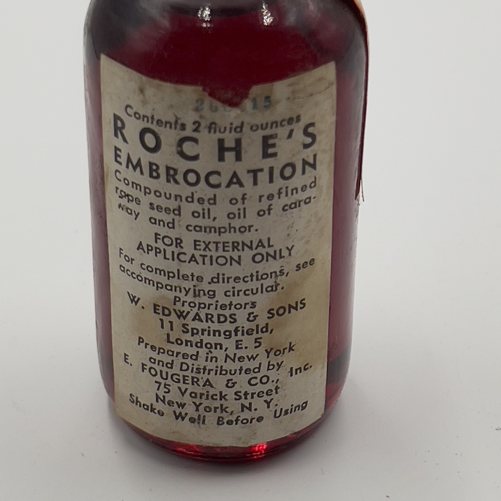 RARE Vintage Roche Full Embrocation Bottle 2fl oz