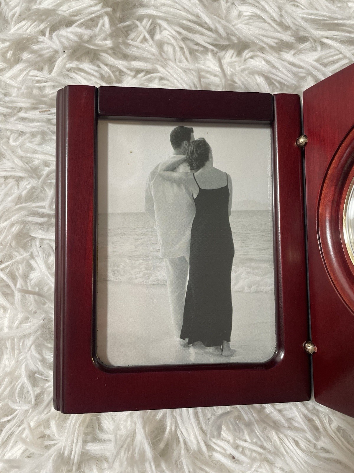 NEW Niaspan Niacin Pharmaceutical Cherry Wood Picture Frame Clock Premium Pharma