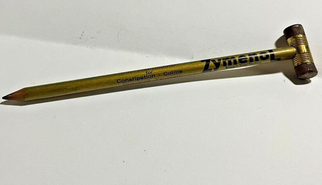 EVANSTON IL Otis Glidden ZYMENOL YEAST CONSTIPATION Advertising Pencil 1930s