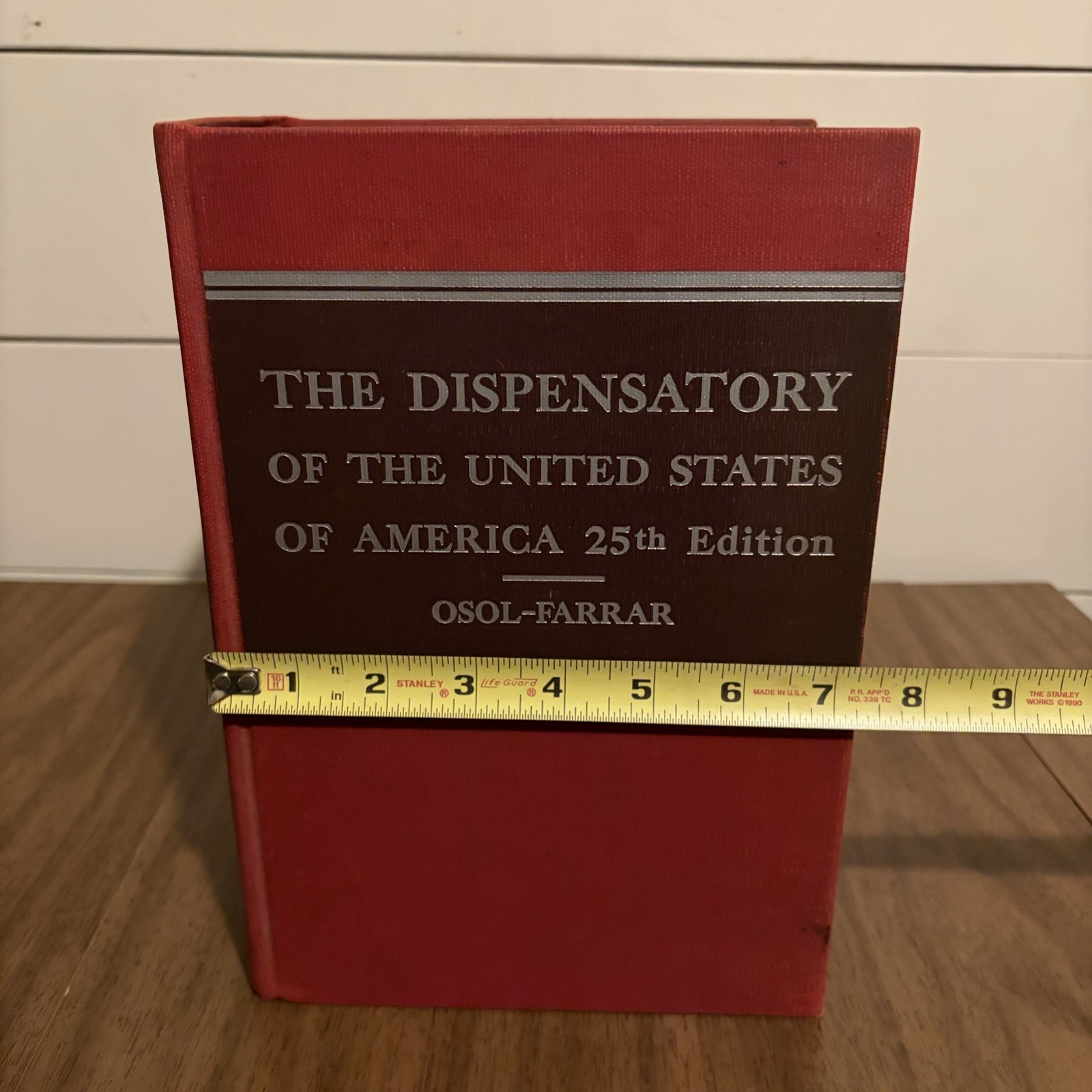 The Dispensatory of the United States of America 25th Ed 1955 Medical Book