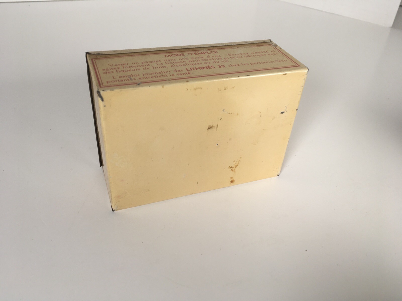 Vintage LITHINES Groc Formule No. 33 – Vintage Medicinal Water Empty Tin